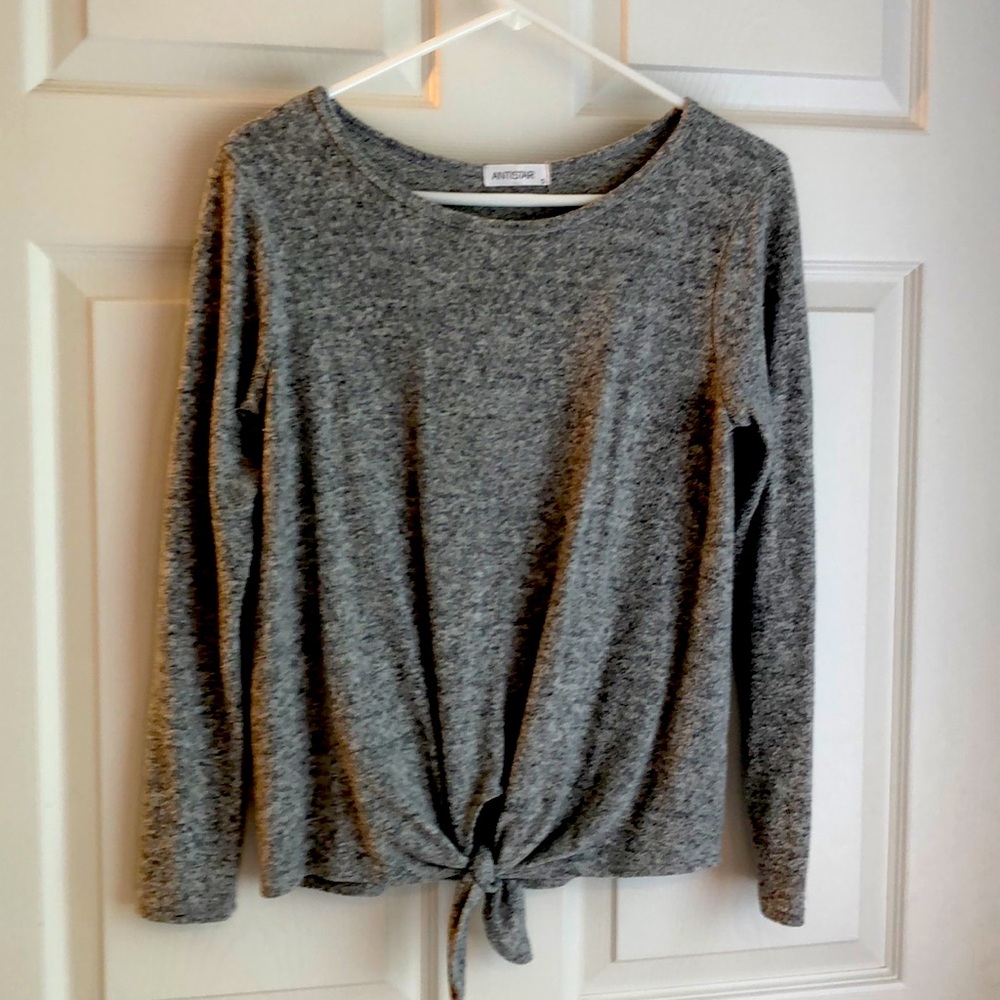Antistar Women’s Small lightweight fleece sweater. Tie front